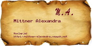Mittner Alexandra névjegykártya